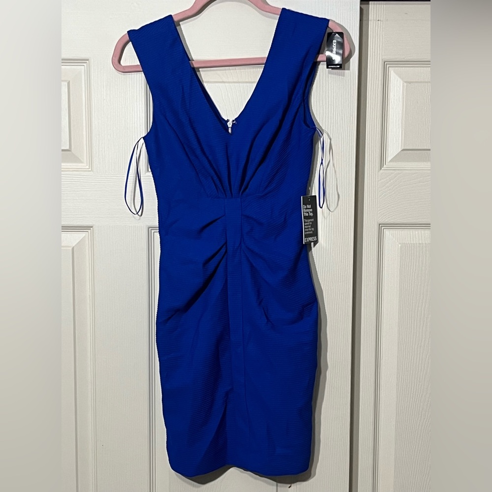 Express Sleeveless Royal Blue Mini Dress.  Size-0.  New with Tags.